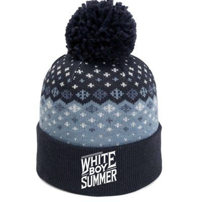 White Summer Boating Funny Summer Humor The Baniff Cuffed Pom Beanie