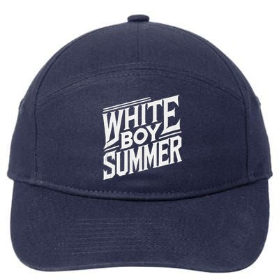 White Summer Boating Funny Summer Humor 7-Panel Snapback Hat