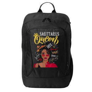 Wo Sagittarius Black Queen Birthday Zodiac Gift City Backpack