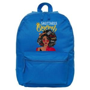 Wo Sagittarius Black Queen Birthday Zodiac Gift 16 in Basic Backpack