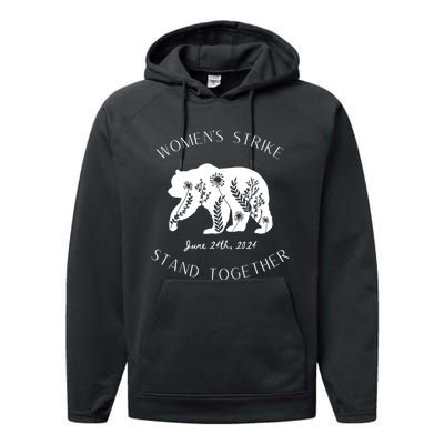 WomanS Strike Bear Stand Together WomanS Strike June 24th Performance Fleece Hoodie