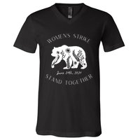 WomanS Strike Bear Stand Together WomanS Strike June 24th V-Neck T-Shirt