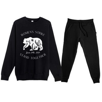 WomanS Strike Bear Stand Together WomanS Strike June 24th Premium Crewneck Sweatsuit Set