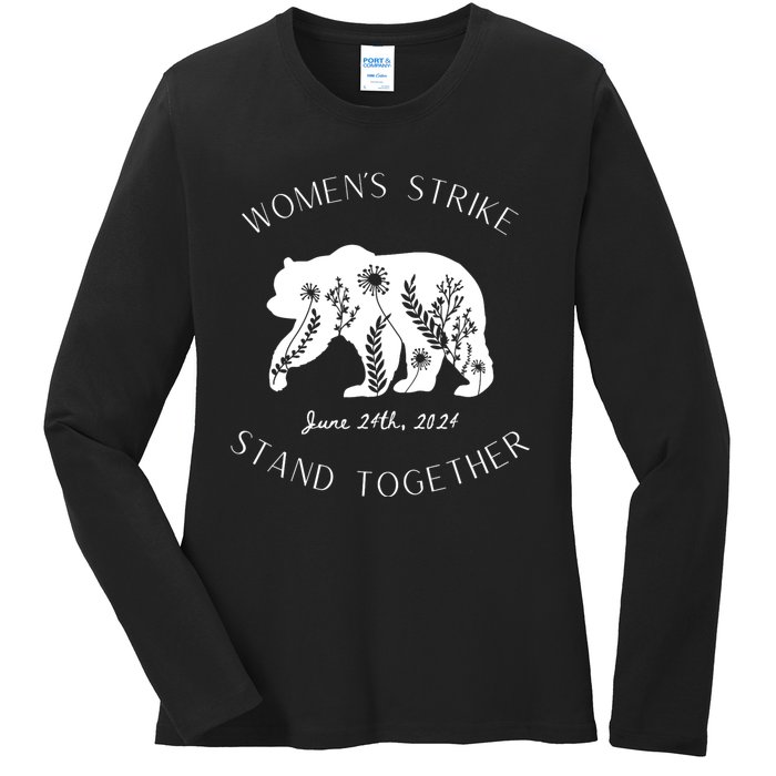 WomanS Strike Bear Stand Together WomanS Strike June 24th Ladies Long Sleeve Shirt