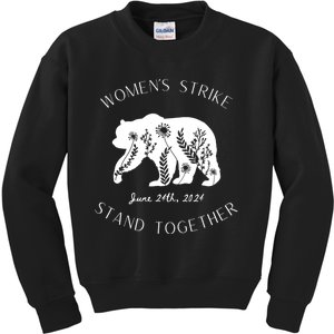 WomanS Strike Bear Stand Together WomanS Strike June 24th Kids Sweatshirt