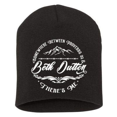 Women Somewhere Between Proverbs 31 Beth Western Cowboy Cowgirl Short Acrylic Beanie