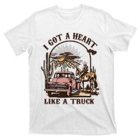 Western Sunset Cowgirl I Got A Heart Like A Truck T-Shirt