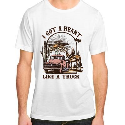 Western Sunset Cowgirl I Got A Heart Like A Truck Adult ChromaSoft Performance T-Shirt