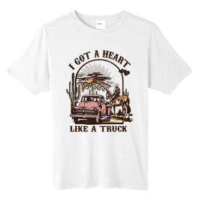 Western Sunset Cowgirl I Got A Heart Like A Truck Tall Fusion ChromaSoft Performance T-Shirt