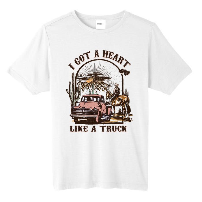 Western Sunset Cowgirl I Got A Heart Like A Truck Tall Fusion ChromaSoft Performance T-Shirt