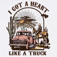Western Sunset Cowgirl I Got A Heart Like A Truck Mug