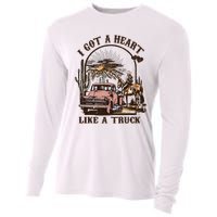 Western Sunset Cowgirl I Got A Heart Like A Truck Cooling Performance Long Sleeve Crew