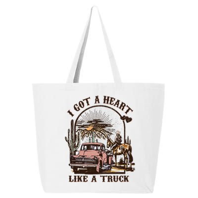 Western Sunset Cowgirl I Got A Heart Like A Truck 25L Jumbo Tote