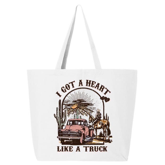 Western Sunset Cowgirl I Got A Heart Like A Truck 25L Jumbo Tote