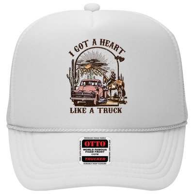 Western Sunset Cowgirl I Got A Heart Like A Truck Trucker Hat