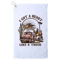 Western Sunset Cowgirl I Got A Heart Like A Truck Platinum Collection Golf Towel