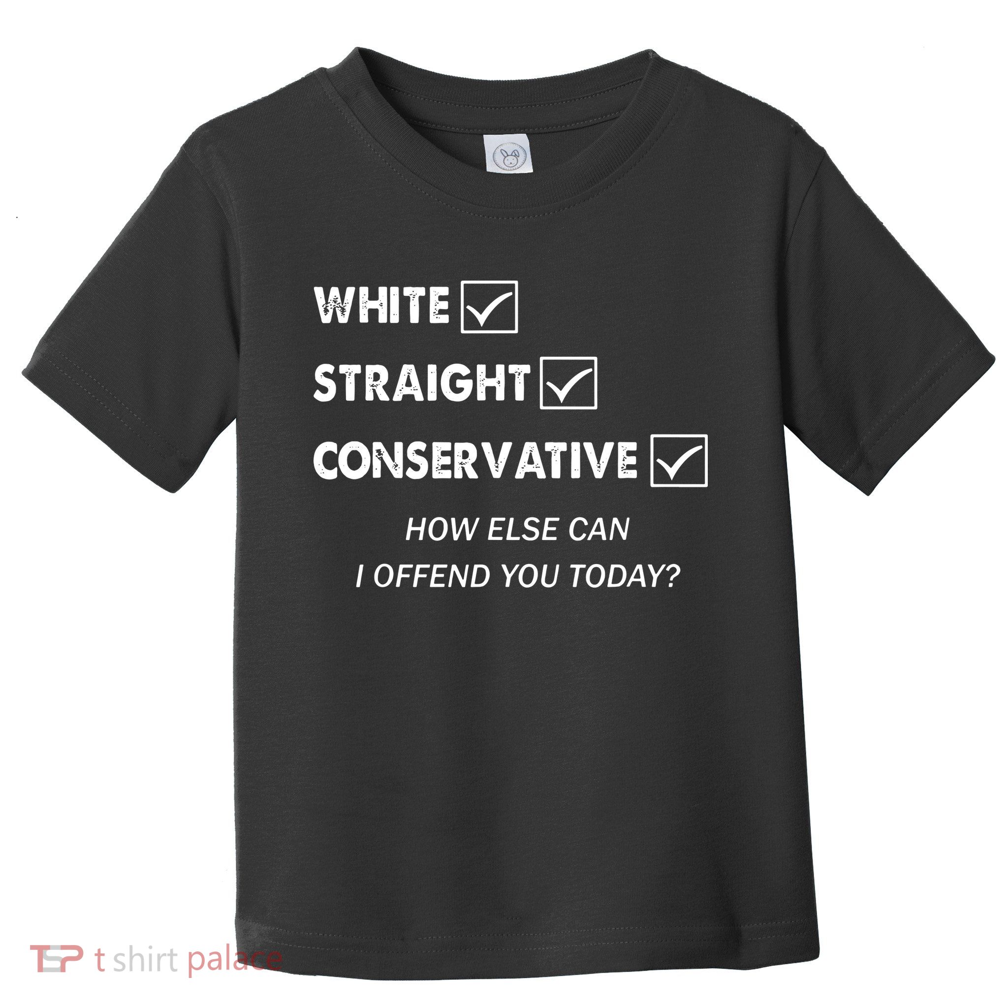 White Straight Conservative Toddler T-Shirt