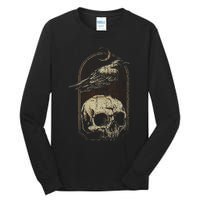 Witch Scary Crow Ghoulish Skull Moon Raven Tall Long Sleeve T-Shirt