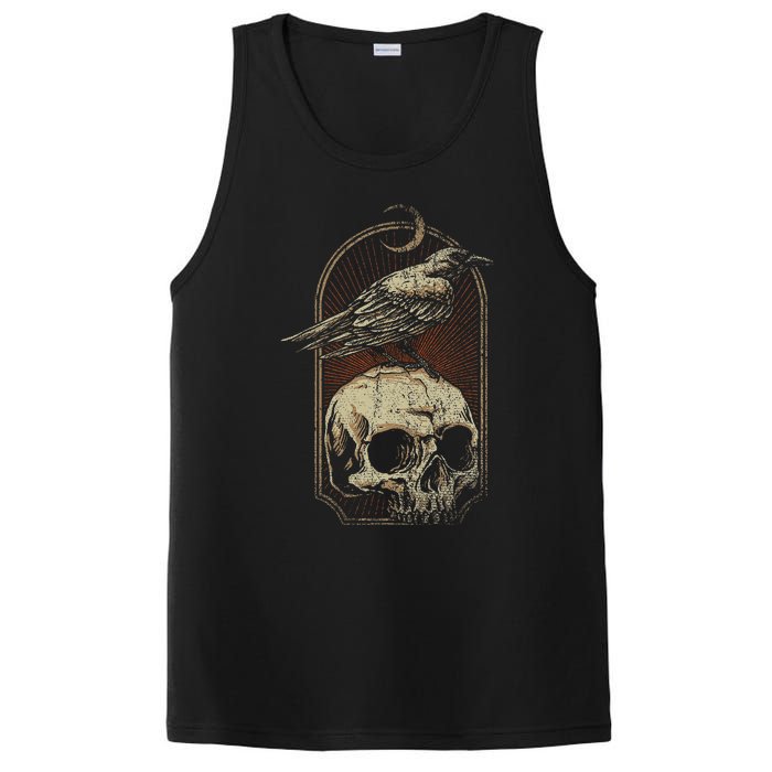 Witch Scary Crow Ghoulish Skull Moon Raven PosiCharge Competitor Tank