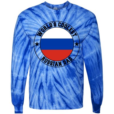 World S Coolest Russian Dad Russian Dad Gift Tie-Dye Long Sleeve Shirt