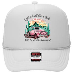 Western Sunset Cowgirl I Got A Heart Like A Truck High Crown Mesh Back Trucker Hat