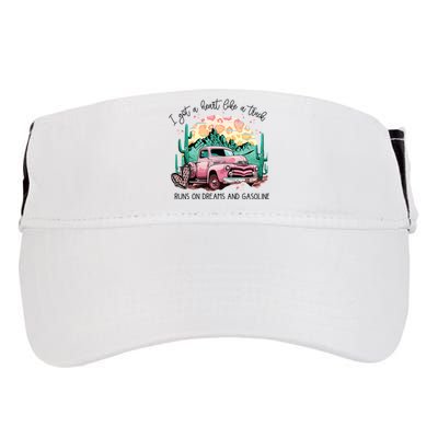 Western Sunset Cowgirl I Got A Heart Like A Truck Adult Drive Performance Visor