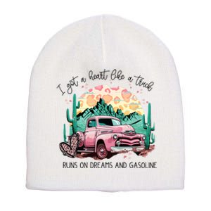 Western Sunset Cowgirl I Got A Heart Like A Truck Short Acrylic Beanie