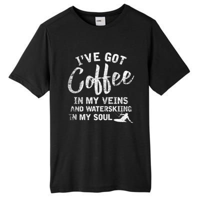 Water Ski Coffee Soul Water Skiing Gift Tall Fusion ChromaSoft Performance T-Shirt