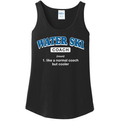 Water Ski Coach Definition Funny Water Skiing Humor Ladies Essential Tank