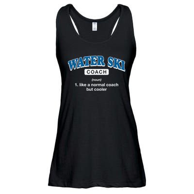 Water Ski Coach Definition Funny Water Skiing Humor Ladies Essential Flowy Tank