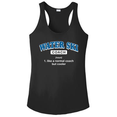 Water Ski Coach Definition Funny Water Skiing Humor Ladies PosiCharge Competitor Racerback Tank