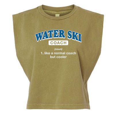 Water Ski Coach Definition Funny Water Skiing Humor Garment-Dyed Women's Muscle Tee