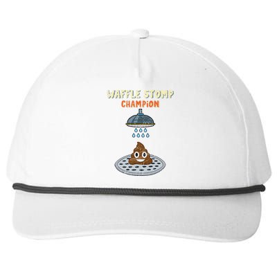 Waffle Stomp Champion Turd Poop In Shower With Pride Snapback Five-Panel Rope Hat