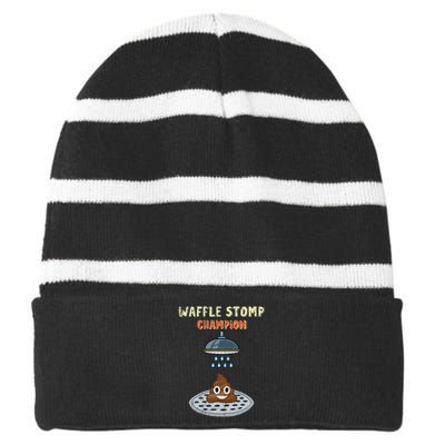 Waffle Stomp Champion Turd Poop In Shower With Pride Striped Beanie with Solid Band