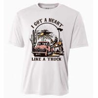 Western Sunset Cowgirl I Got A Heart Like A Truck Cooling Performance Crew T-Shirt