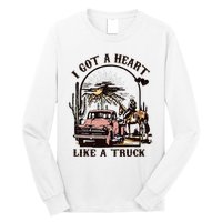 Western Sunset Cowgirl I Got A Heart Like A Truck Long Sleeve Shirt