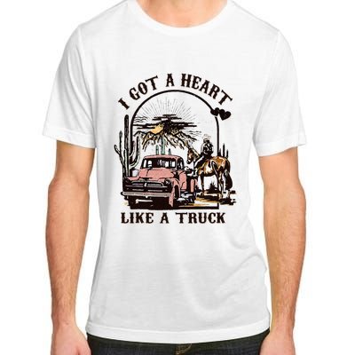 Western Sunset Cowgirl I Got A Heart Like A Truck Adult ChromaSoft Performance T-Shirt