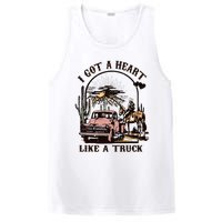 Western Sunset Cowgirl I Got A Heart Like A Truck PosiCharge Competitor Tank