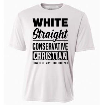 White Straight Conservative Christian Offensive Funny Cooling Performance Crew T-Shirt