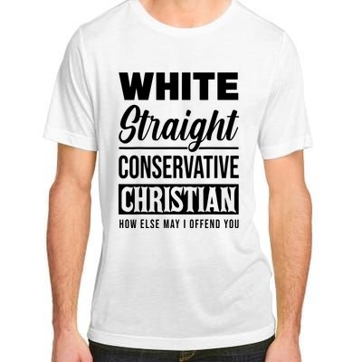 White Straight Conservative Christian Offensive Funny Adult ChromaSoft Performance T-Shirt