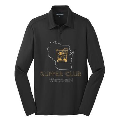 Wisconsin Supper Club And Old Fashioned Silk Touch Performance Long Sleeve Polo