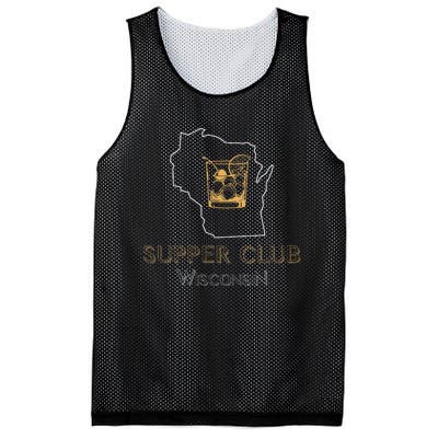 Wisconsin Supper Club And Old Fashioned Mesh Reversible Basketball Jersey Tank