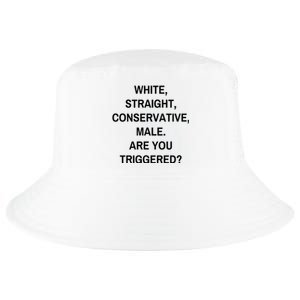 White Straight Conservative Male Are You Triggered Cool Comfort Performance Bucket Hat