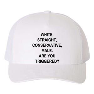 White Straight Conservative Male Are You Triggered Yupoong Adult 5-Panel Trucker Hat