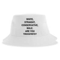 White Straight Conservative Male Are You Triggered Sustainable Bucket Hat