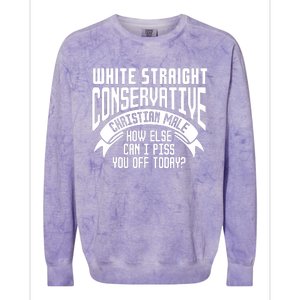 White Straight Conservative Christian Male Colorblast Crewneck Sweatshirt