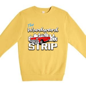 Woodward Strip Classic Car Premium Crewneck Sweatshirt