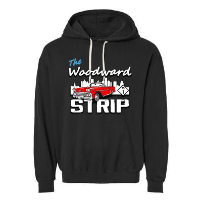 Woodward Strip Classic Car Garment-Dyed Fleece Hoodie