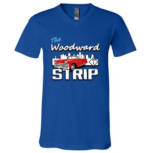 Woodward Strip Classic Car V-Neck T-Shirt