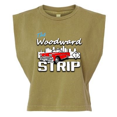 Woodward Strip Classic Car Garment-Dyed Women's Muscle Tee